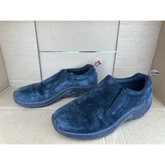 Merrell Jungle Moc Leather Checkered Loop Men's Size 10 J60825 Slip On Midnight